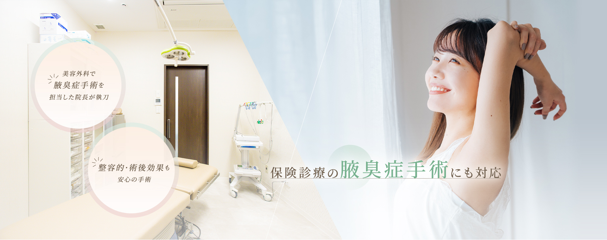 保険診療の腋臭症手術にも対応